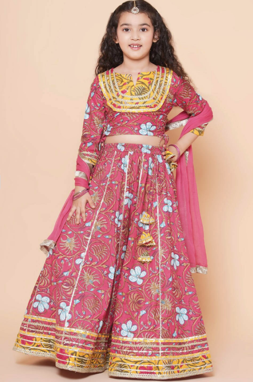 Floral Printed Lehenga & Blouse set With Dupatta - Image 6